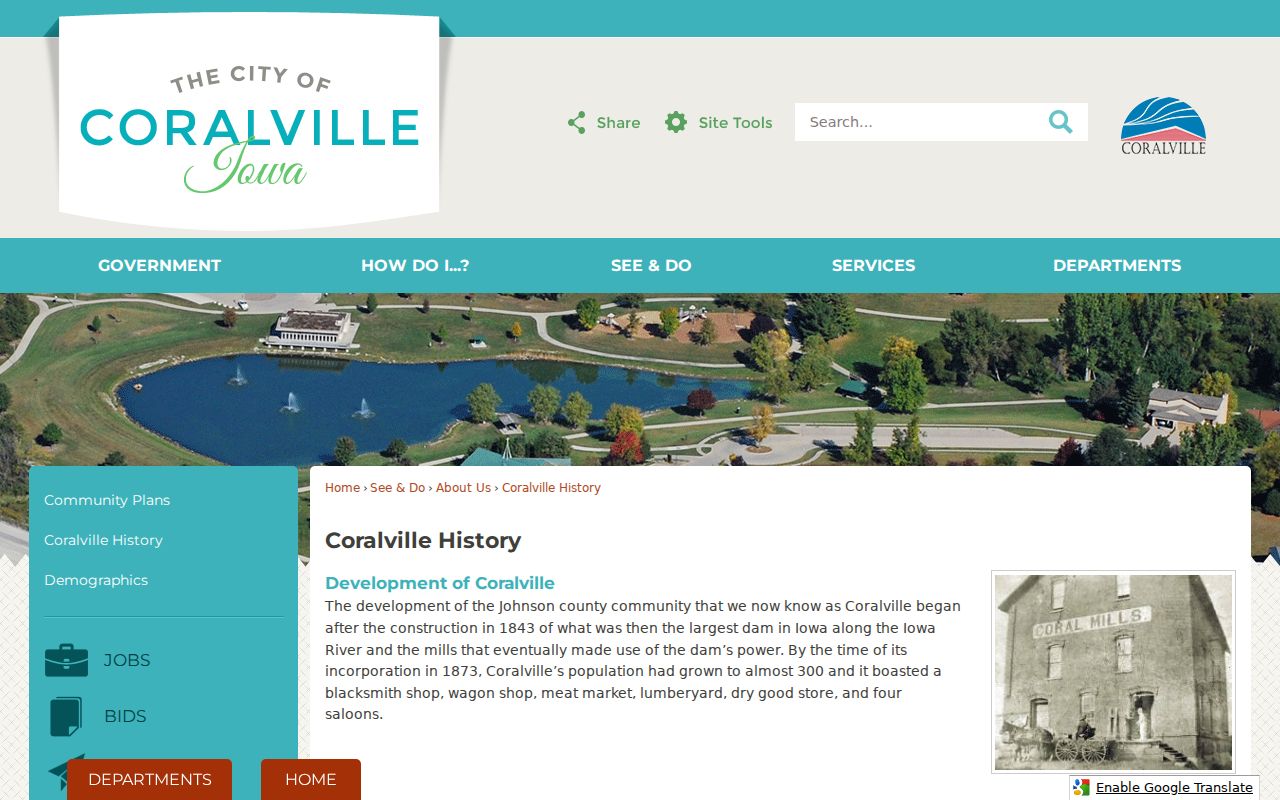 Coralville street directory timeline for older address records